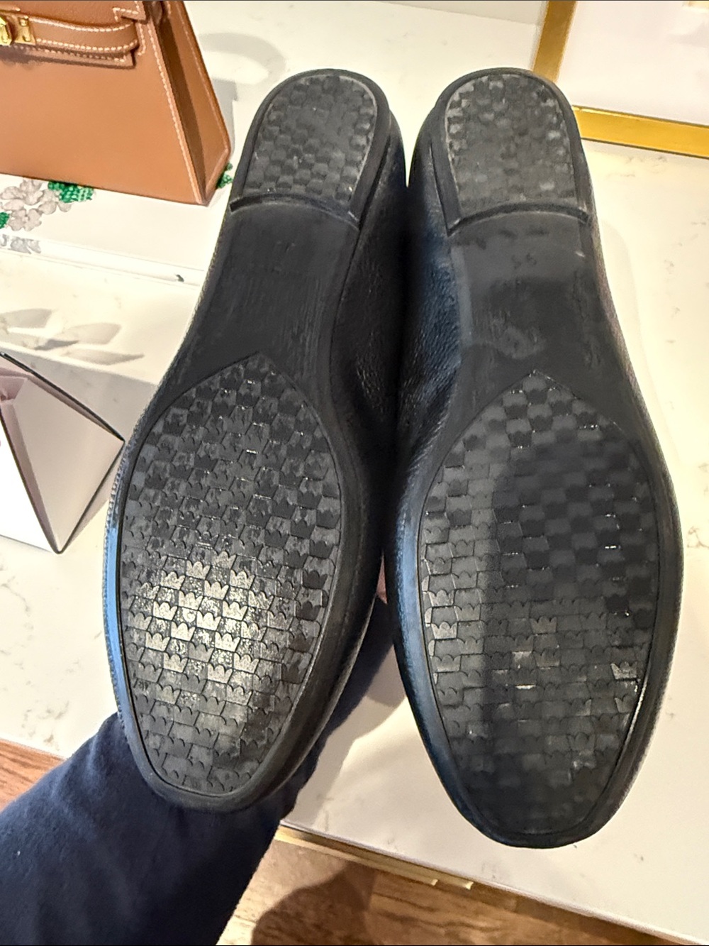 Birdies NWOT Starling Black Pebbled Leather Slip-On Loafers - Picture 2 of 3